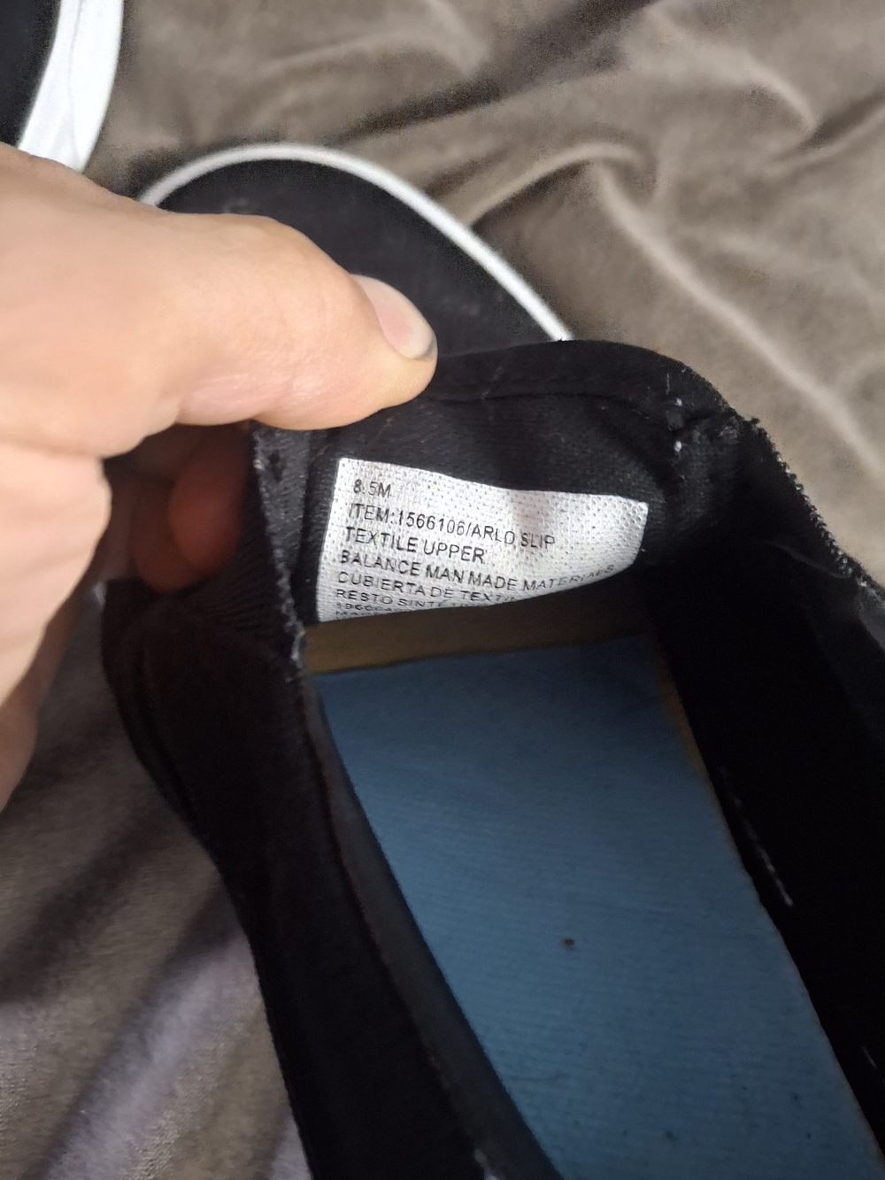 Hurley Black Canvas Slip-On Sneakers with Blue Sole - Picture 4 of 5